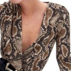 Zara Animal Print Blouse